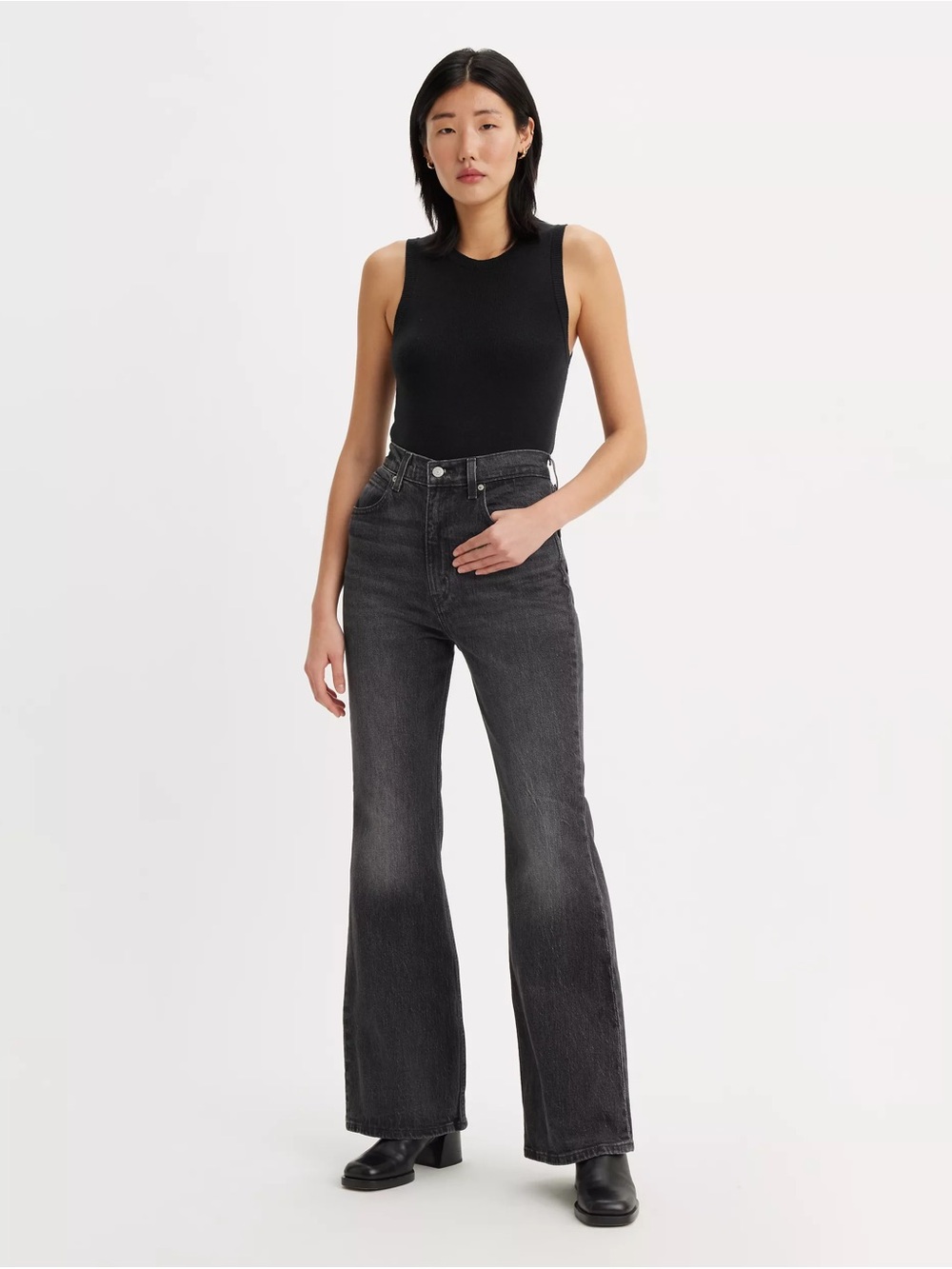 Levi’s High-Rise Blackwashed 70s High Rise Jeans - Women's